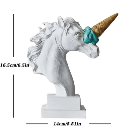 Decorbites™ Pferde-Kopf-Skulptur Harz-Tier-Statue Moderne Wohnraum-Dekoration
