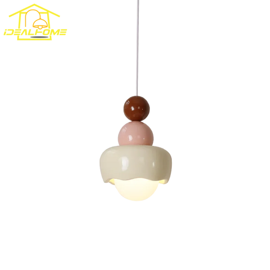 Decorbites™ Sahne-Wind-Harz/Glas-Hängeleuchten: Moderne LED E27 Hängelampe für Schlafzimmer, Bar, Kinderzimmer