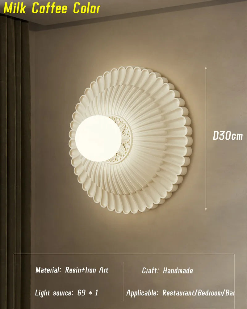 DecorBites™ French Cream Wind Wall Lamp - Pastoral Style Bedroom Sconce