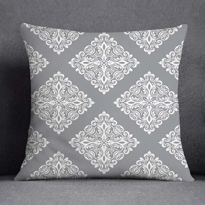 DecorBites™ Geometric Floral Print Lumbar Pillow Case 45X45cm Sofa Cushion Cover