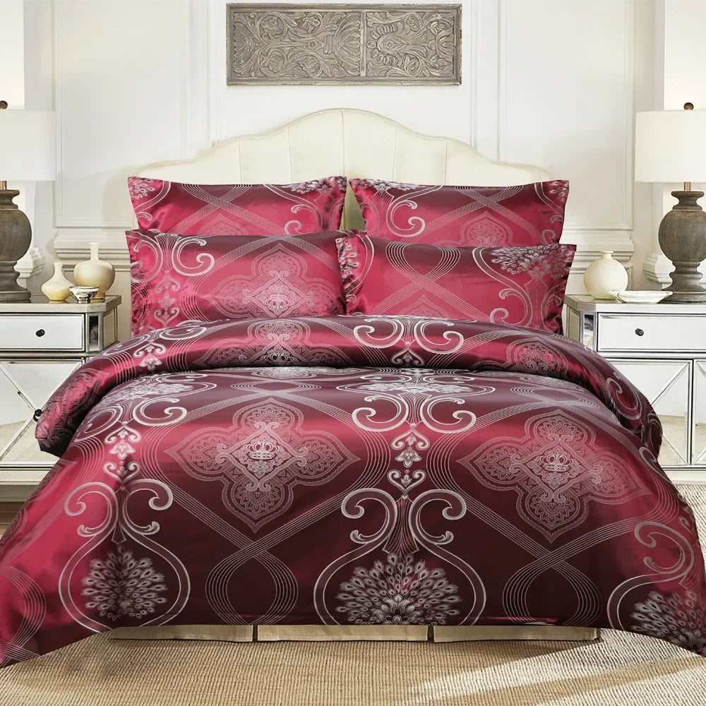 Decorbites™ Jacquard-Luxus-Bettwäsche-Set - King-Size-Daunenbettdecke & Bettdecken - Hochwertige Heimtextilien