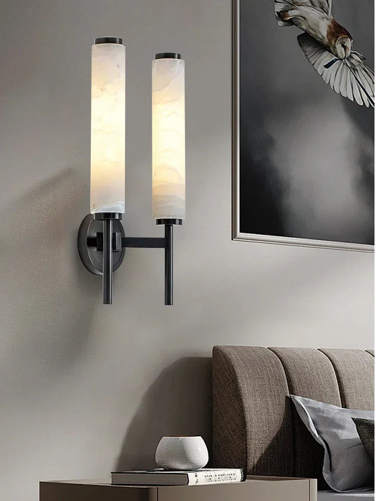 Decorbites™ Schwarz-Bronze-Messing-Marmor-Wandleuchten dimmbar Heimdekoration Wohnzimmerbeleuchtung