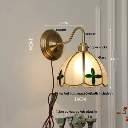 Decorbites™ Glas Messing Wandleuchte LED-Leuchtenarmatur für Esszimmer Wohnzimmer Badezimmer Spiegel