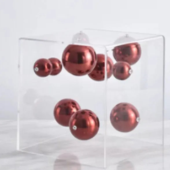 Decorbites™ Abstrakte Metallkugel-Kunstwerke in transparenten Acrylbehälterboxen