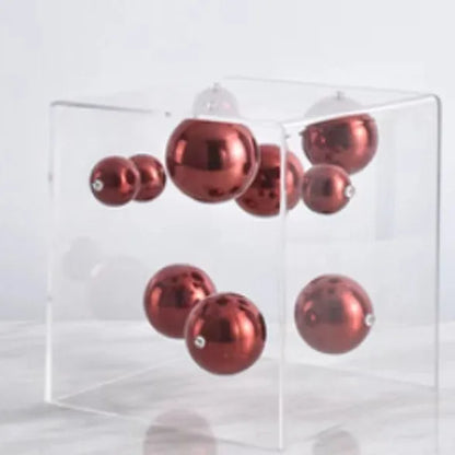 Decorbites™ Abstrakte Metallkugel-Kunstwerke in transparenten Acrylbehälterboxen