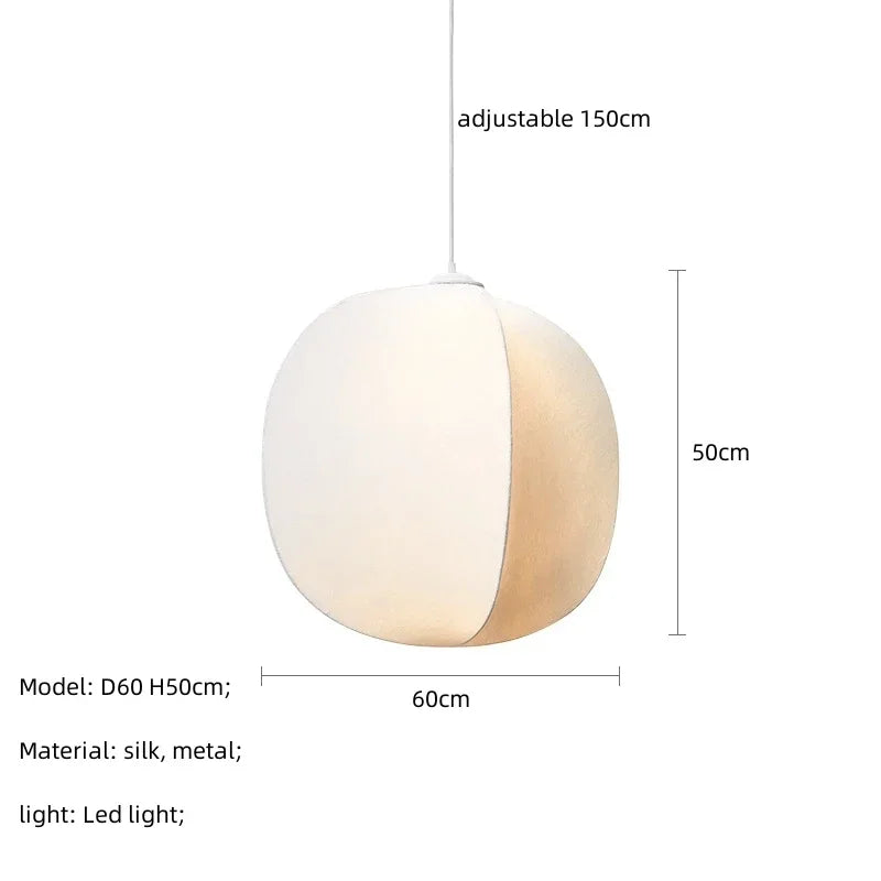 Decorbites™ Japanische Seidenanhängerlampen für Wabi-Sabi-Nordische Kronleuchter und Heimdekoration