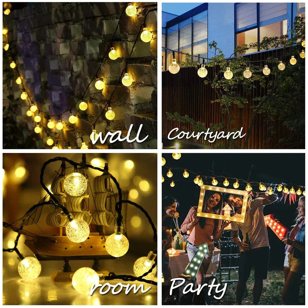 Decorbites™ Kristallkugel Solar-Feenkugeln für Außengarten Weihnachts-Hochzeitsdekoration
