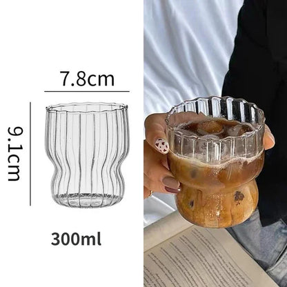 Decorbites™ Kürbisformiges Glasbecher-Set für Kaffee, Whiskey, Wein, Joghurt - 300/520 ml