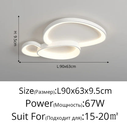DecorBites™ LED Ceiling Chandelier Lights with Remote Control for Living Room, Bedroom, Dining Room