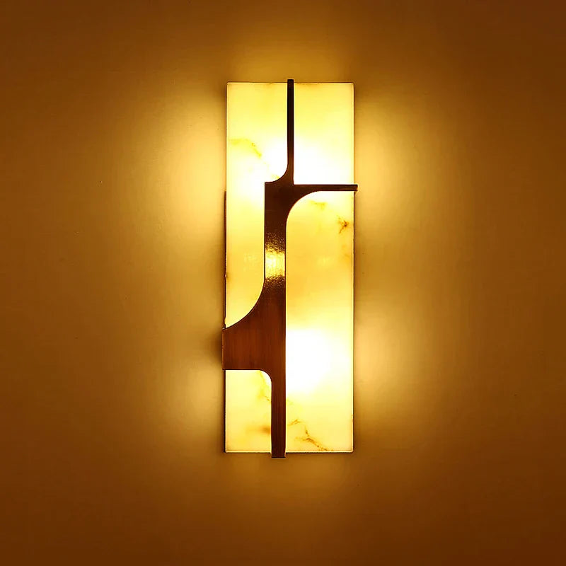 Decorbites™ Imitationsmarmor LED Wandlampe – Europäisch Retro 50 cm Villa Wohnzimmerleuchte