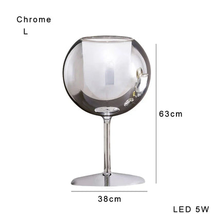 DecorBites™ Gold Chrome Glass Table Decor Lamp for Luxury Living Room, Villa, Store, Cafe