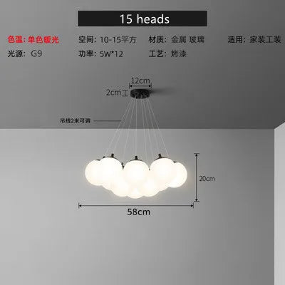 Decorbites™ Glas-Kugeln LED-Hängeleuchten für Teenager-Zimmer-Dekoration