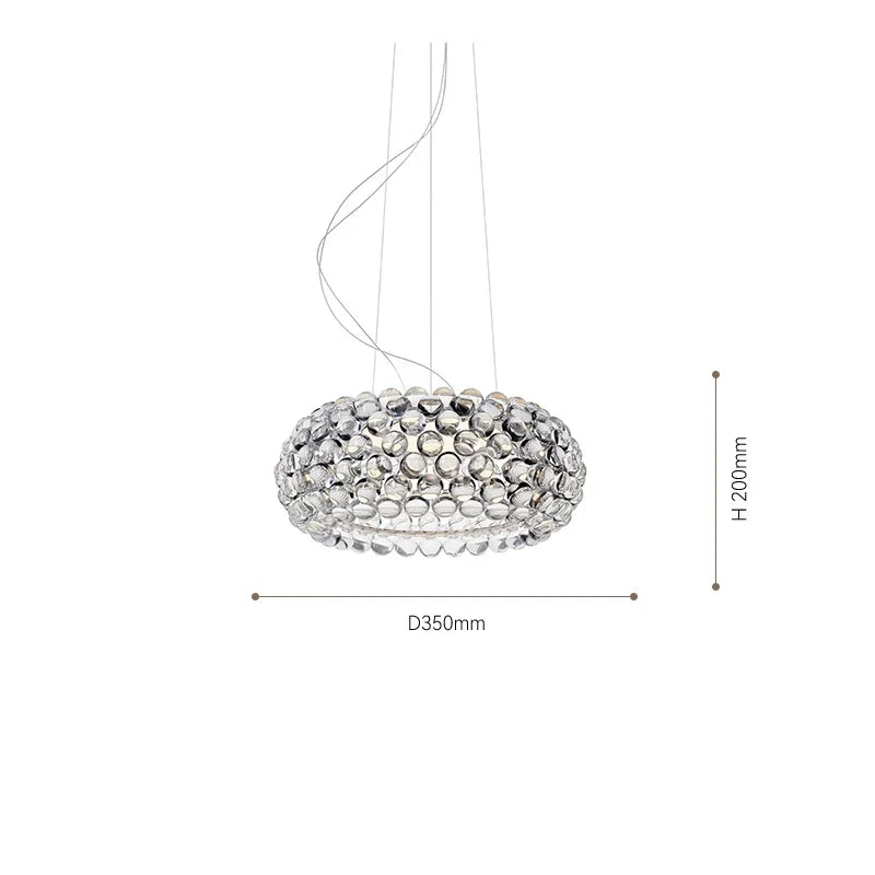 Decorbites™ Acryl RS7 Lampenanhänger Caboche Dia35/50/65CM Klar Gold Lampe