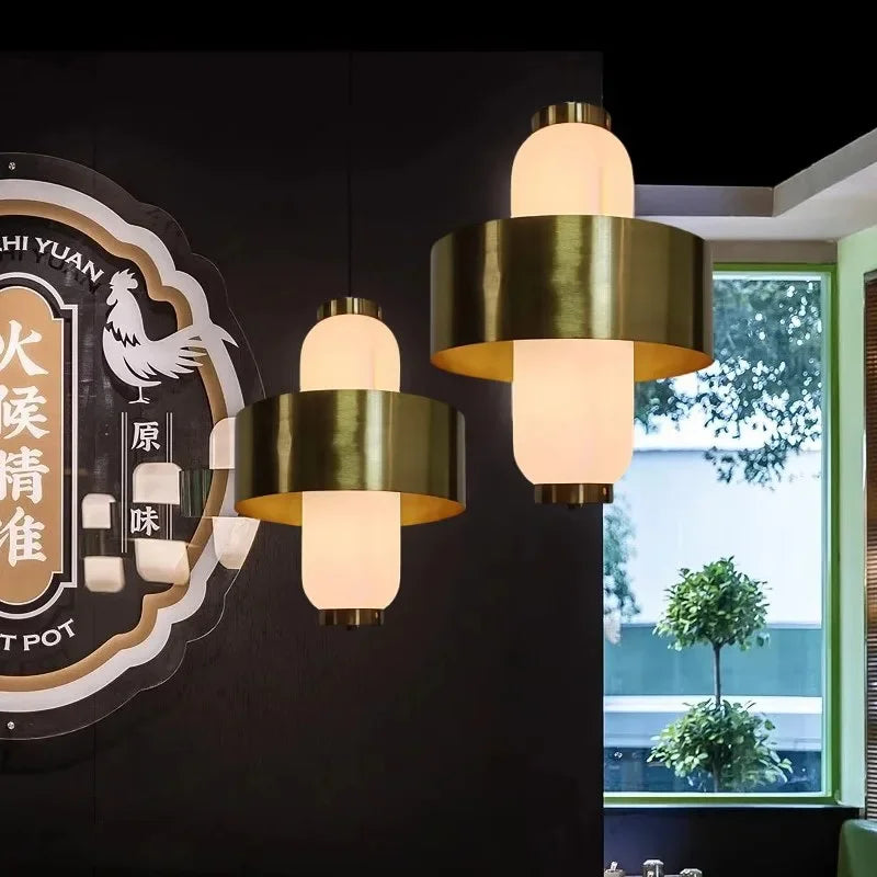 Decorbites™ Glas-Messing-Hängeleuchte - Mittelalterlicher Stil LED-Kronleuchter für Esszimmer, Küche, Schlafzimmer