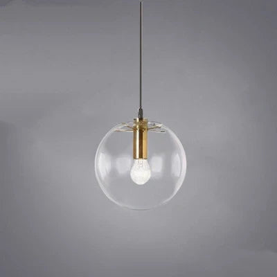 Nordic Clear Glass Globe Pendant Light
