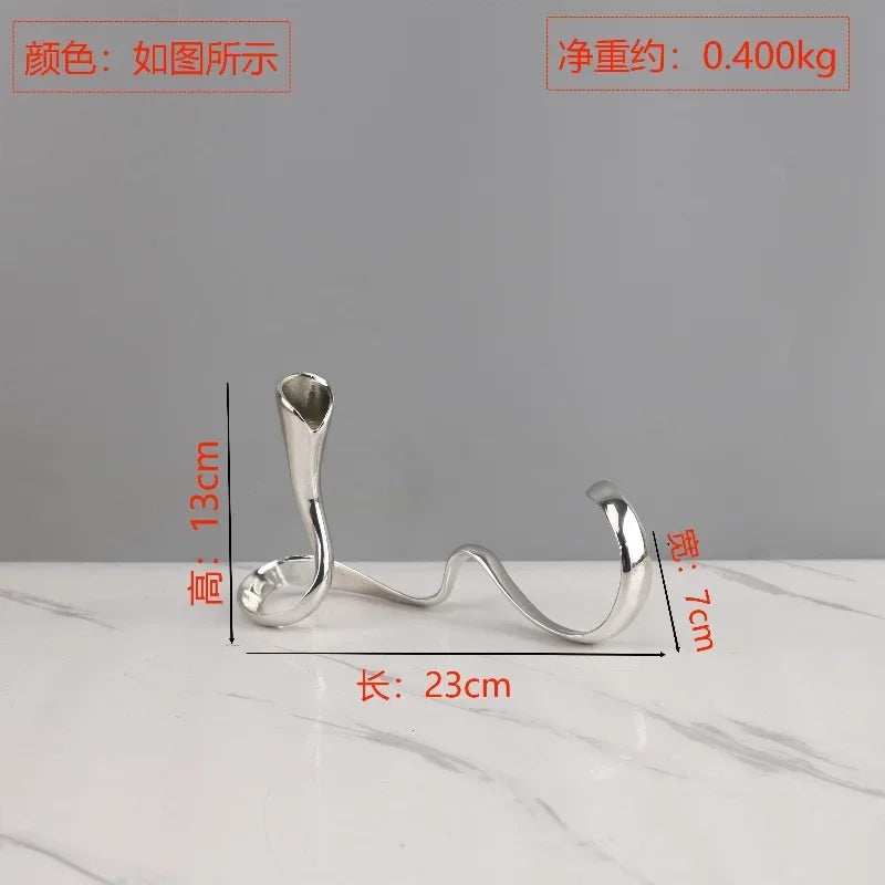 DecorBites™ Geometric Gold Candlestick Holder Centerpiece