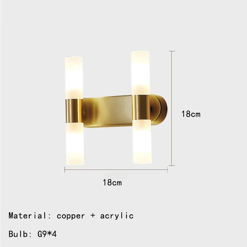 Gold Brass Wall Lamp
