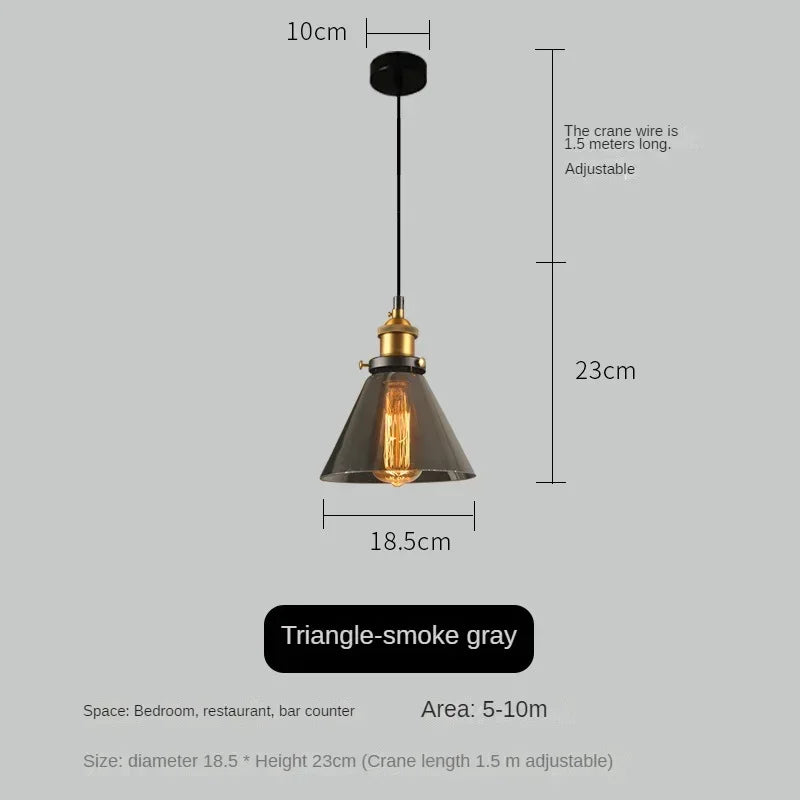 Decorbites™ Bernsteinfarbenes Vintage-Glas-Pendant-Licht für elegante Esszimmer-Dekoration
