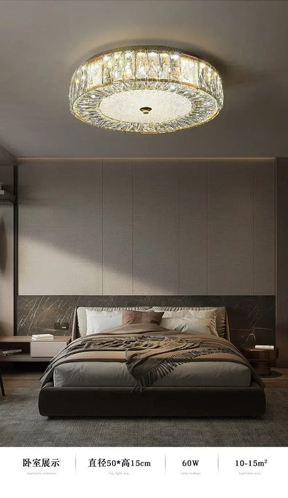 Decorbites™ Goldener Kristall-Deckenleuchter: Moderne Luxus-LED-Leuchte für das Wohnzimmer