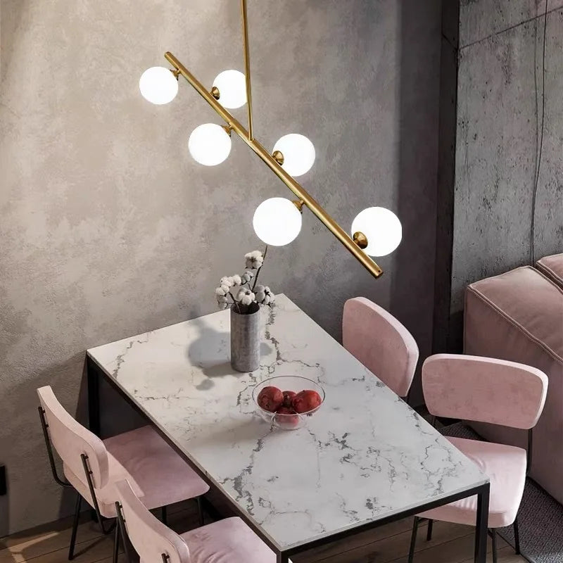 Gold Glass Kitchen Pendant Light