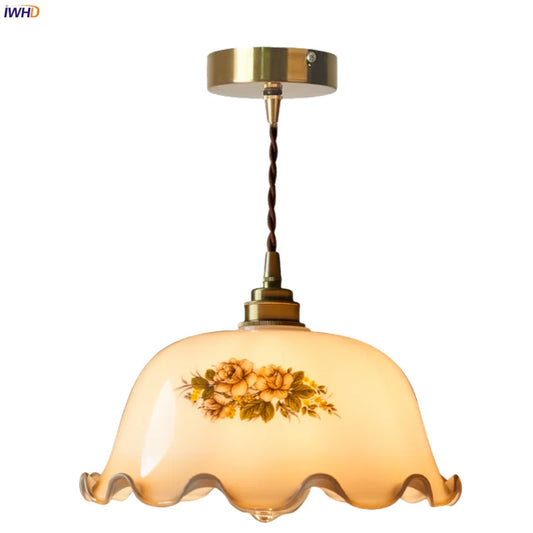 Decorbites™ Sahne Vintage Messing Glas LED-Hängeleuchte für Restaurant Bar Café Loft