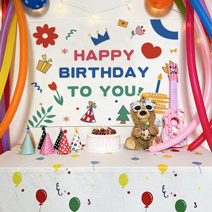 DecorBites™ Birthday Wall Tapestry Decoration Party Bedroom Hanging Cloth