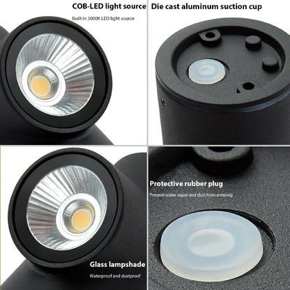 Decorbites™ LED Wandlampe: Aluminium Kreative Innen- und Außenleuchte für Wohnzimmer Badezimmer