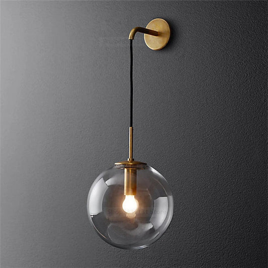 DecorBites™ Glass Ball LED Wall Light for Bedroom Decoration and Living Room Fixtures