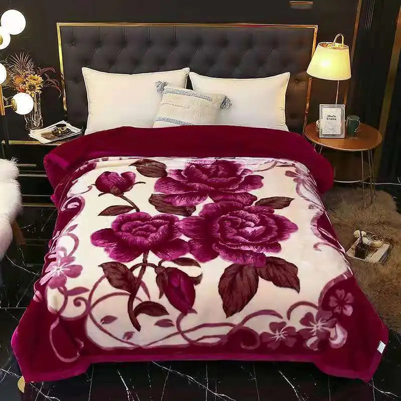 Decorbites™ Zweilagiges Raschel-Bettdecken Vintage-Flanell 150x200 cm Größe Bettüberzug