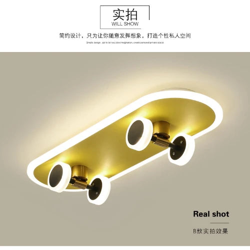 DecorBites™ Kids Skateboard LED Ceiling Light for Modern Children's Rooms