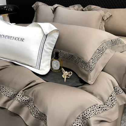 Decorbites™ Eukalyptus-Lyocell 1000TC Luxus-Bettwäsche-Set mit breitem Rand, weich, seidenartig und atmungsaktiv