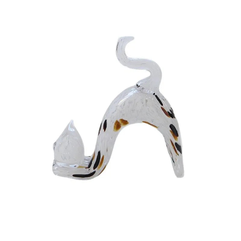 Decorbites™ Kristall-Katzenfigur | Dekorative Kätzchen-Statue zur Haushaltsdekoration