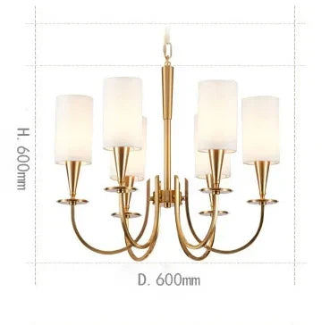 DecorBites™ Copper Ceiling Chandelier for Living Room Kitchen Bedroom Lighting