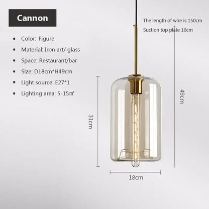 Decorbites™ Industrielles Glas-Hängeleuchte für Wohnzimmer Küchen-Kronleuchter