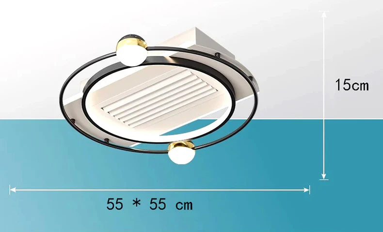 Decorbites™ Kinderzimmer-Deckenventilator mit Fernbedienung und modernem LED-Licht
