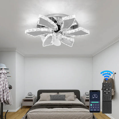 Decorbites™ Crystal-LED-Deckenventilator: Fernbedienbares Kronleuchter für Schlafzimmer & Wohnzimmer