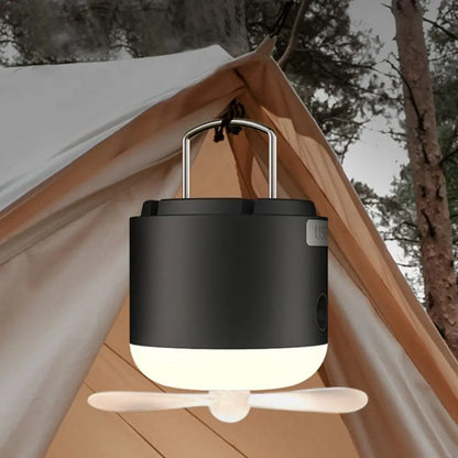 Decorbites™ 4-in-1 wiederaufladbare LED-Campinglaterne mit Ventilator & Sprühfunktion