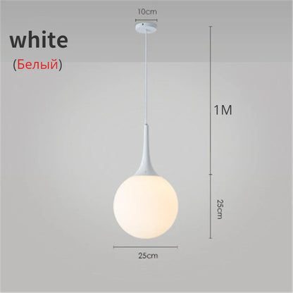 Decorbites™ Glas-Kugeln-LED-Hängeleuchten für modernes Wohnzimmer, schwarze/weiße Hornarmaturen