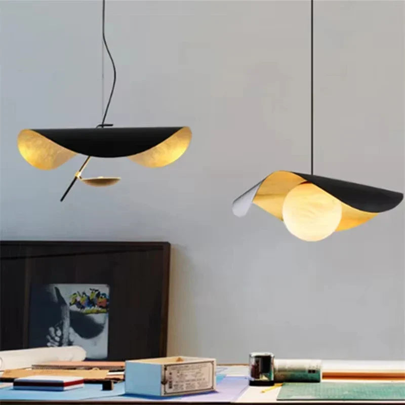 Decorbites™ Lederarm Manta Hängeleuchte – Industrieller Retro-Stil Weiß/Schwarz Deckenlampe
