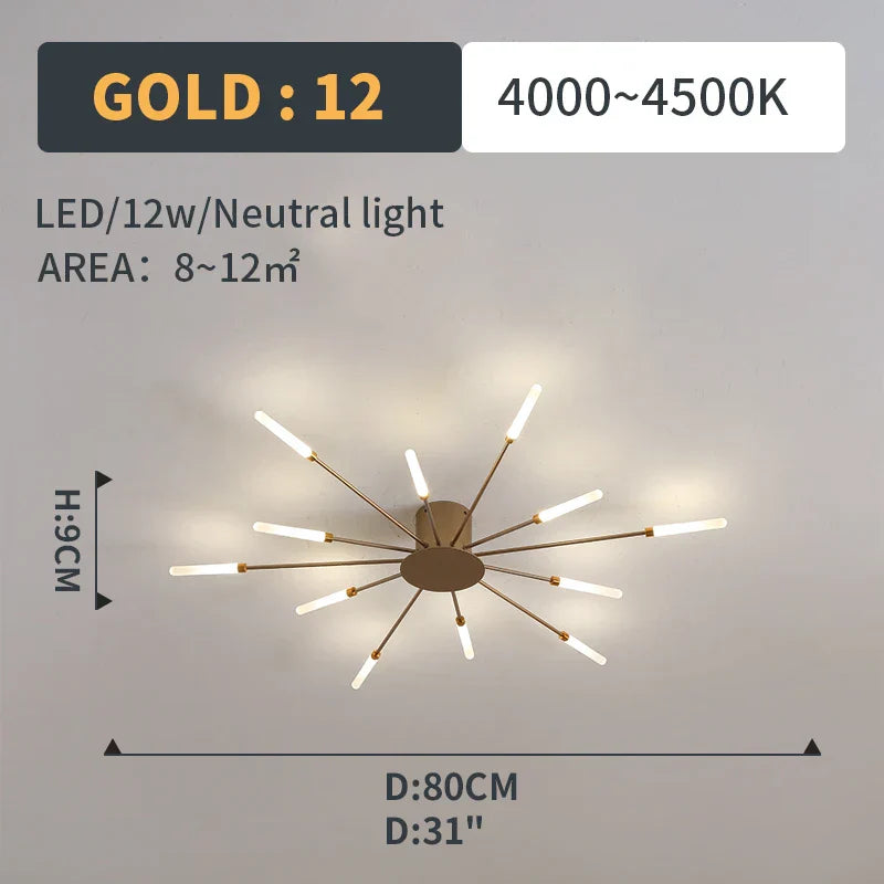 Decorbites™ LED-Feuerwerk-Anhängerlampen – Moderne Kronleuchterbeleuchtung für Wohnzimmer und Schlafzimmer