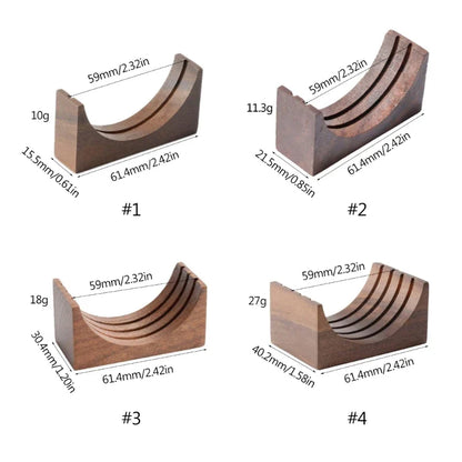 Decorbites™ Espressopuck-Siebständer, Walnusshalter für 51/53/58 mm Portafilter-Puck-Sieb