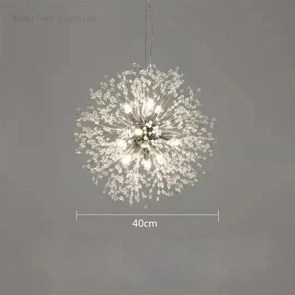 Decorbites™ Löwenzahn-Kristall-Leuchter: Moderner nordischer Stil LED-Hängeleuchte für das Wohnzimmer