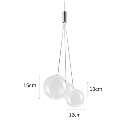Decorbites™ Glas-Kugelleuchter - Moderner Chrom-Leuchter für die Dekoration von Zuhause, Esszimmer und Schlafzimmer