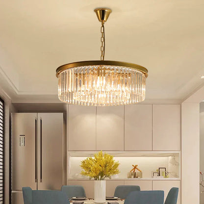 Decorbites™ Gold-Schwarze Metall-LED-Pendant-Lampen mit Kristallaufhängung und Kettenhängungen