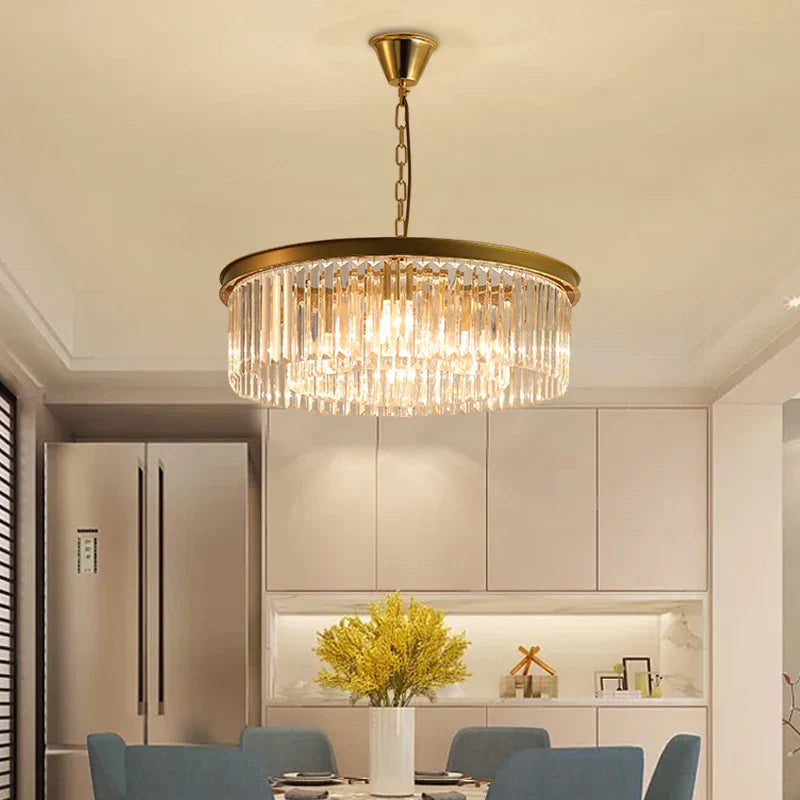 Crystal Gold Black Pendant D100cm 16-Light