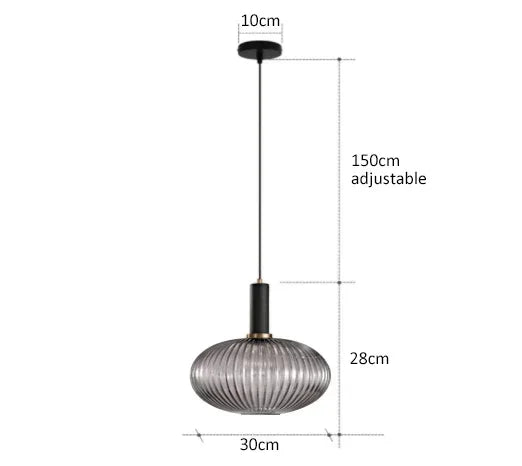 Decorbites™ Bunte Glasanhängerleuchten Wohnzimmer Nachttischlampe LED Hängelampe