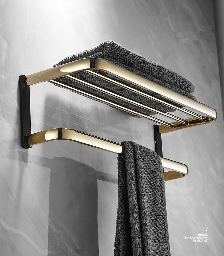 Gold Black Bathroom Hardware