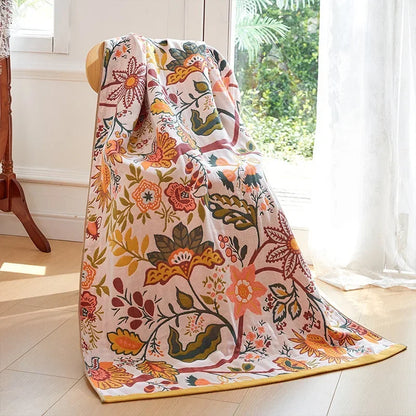 Decorbites™ Baumwoll-Gaze-Pfau-Badhandtuch - Weich, hautfreundlich, schnell trocknend - 90x180 cm