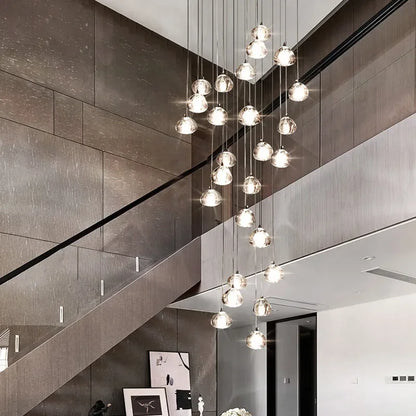 Decorbites™ Kristallkugel-Leuchter: Moderner LED-Treppenleuchter für Wohnzimmer und Küche