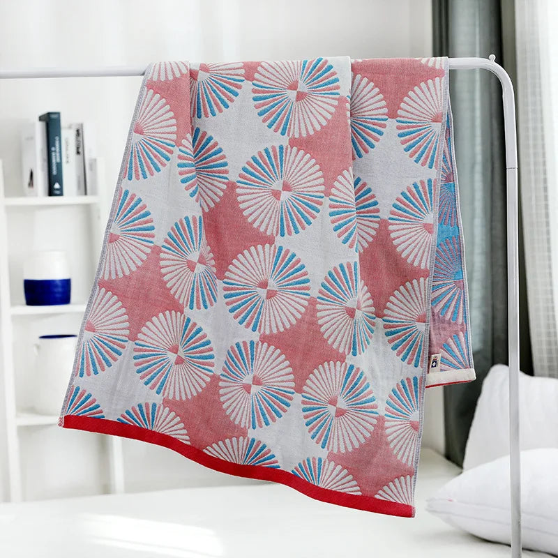 Decorbites™ Baumwoll-Gaze-Badhandtuch-Set – Hohe Qualität, Unisex, Erwachsene, 70*140 & 35*75